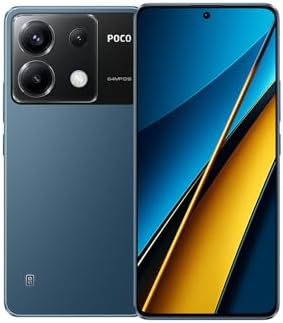 Xiaomi Poco X6 5G + 4G LTE Global Unlocked (512GB + 12GB) GSM 6.67″ 64MP Triple Camera (Tmobile Mint Tello Global) + (Car Fast Car Dual Charger Bundle) (Blue Global ROM)