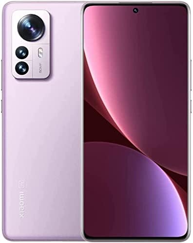 Xiaomi 12 5G + 4G LTE 256GB + 12GB Snapdragon® 8 Gen 1 Global Unlocked 50MP Pro Grade Camera (Only T-Mobile/Metro/Mint/Tello USA Market) + (w/Fast Car Charger Bundle) (Purple Global)