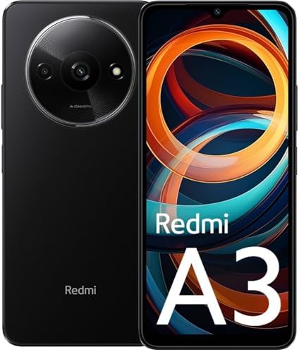 Xiaomi Redmi A3 4G 64GB + 3GB Global ROM Version (Tmobile Tello & Global) Factory Unlocked 6.71″ 8MP Dual Camera + (Car Charger Dual USB 31W) (Midnight Black Global ROM)