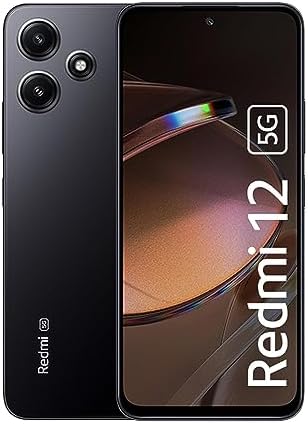 Xiaomi Redmi 12 5G | Unlocked Dual-SIM Android Smart Phone | 90Hz 6.79″ FHD+ Display | 50MP Al Dual Camera | 5000 mAh Battery | Snapdragon 4 Gen 2 with 5G | Midnight Black