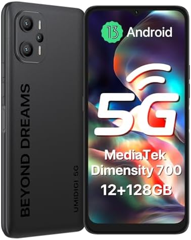 UMIDIGI F3 Pro 5G Unlocked Cell Phone, Android 13, 12(6+6) GB+128GB, 48MP Main Camera, 6.6″ FHD+ Display, Octa-Core Processor, 6000mAh Battery, Dual 5G, NFC