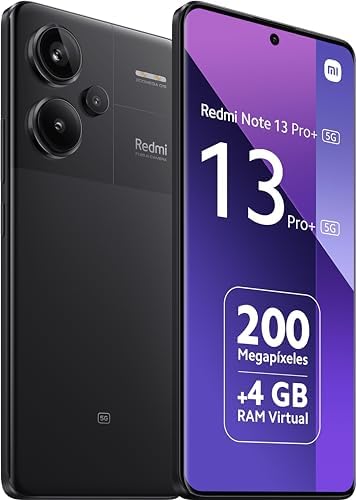 Xiaomi Redmi Note 13 PRO+ Plus 5G + 4G LTE (256GB + 8GB) 6.67″ 200MP Triple (Tmobile Mint Tello & Global) Global Bands Unlocked + (Fast Car 51W Dual Charger Bundle) (Midnight Black)