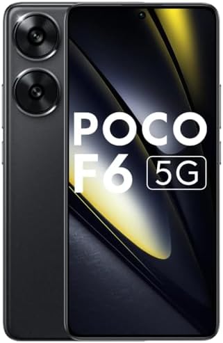 Xiaomi Poco F6 5G + 4G LTE 512GB + 12GB Global Version Unlocked 6.67″ 120Hz 50Mp Triple Camera (Tmobile Mint Tello & Global) + (w/Fast Car 51W Bundle) (Black Global ROM)