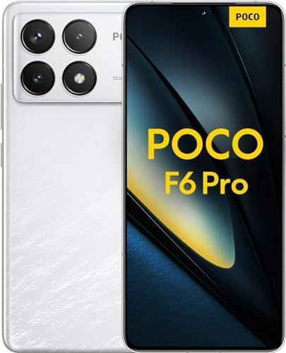 Xiaomi Poco F6 PRO 5G + 4G LTE (1024GB + 16GB) Global Version Unlocked 6.67″ 120Hz 50Mp Triple Camera (Tmobile Mint Tello & Global) + (w/Fast Car 51W Bundle) (White Global ROM)