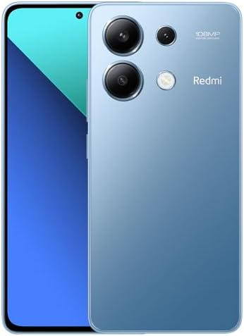 Xiaomi Redmi Note 13 4G LTE (256GB + 8GB) 6.67″ 108MP Triple (Tmobile Mint Tello Global) Global Bands Unlocked + (Fast Car Dual Charger Bundle) (Ice Blue Global ROM)