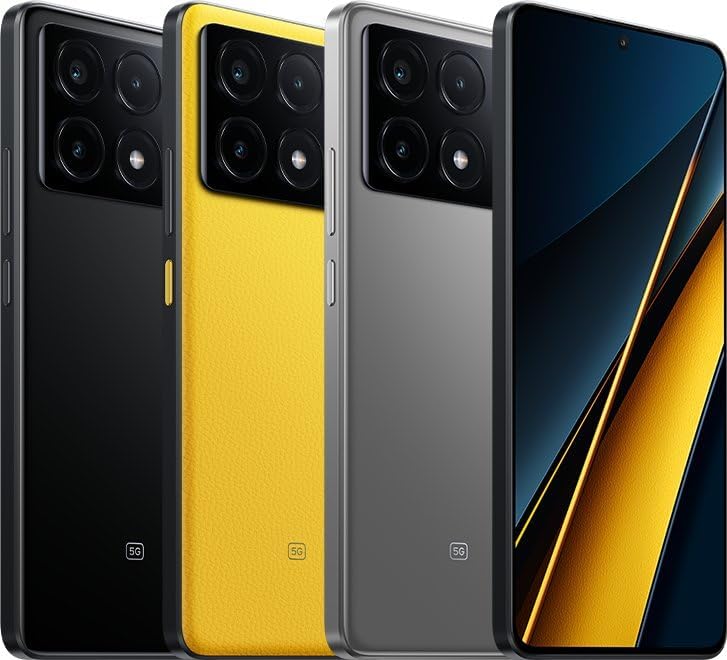 Xiaomi Poco X6 PRO 5G + 4G LTE Global Unlocked (512GB + 12GB) GSM 6.67″ 64MP Triple Camera (Tmobile Mint Tello Global) + (Car Fast Car Dual Charger Bundle) (Yellow Global ROM)