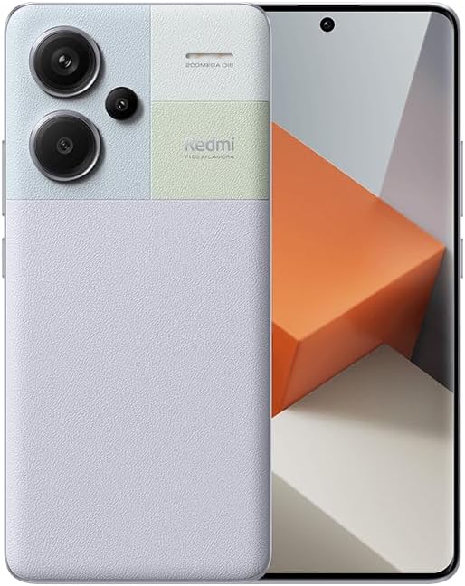 Xiaomi Redmi Note 13 PRO+ Plus 5G + 4G LTE (512GB + 12GB) 6.67″ 200MP Triple (Tmobile Mint Tello & Global) Global Bands Unlocked + (Fast Car 51W Dual Charger Bundle) (Aurora Purple (Global ROM))