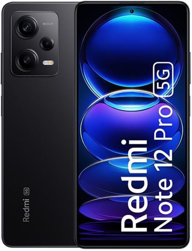 Xiaomi Redmi Note 12 Pro 5G + 4G (256GB + 8GB) Factory Unlocked 6.67″ 50MP Triple Camera (Only Tmobile/Metro/Mint USA Market) + Extra (w/Fast Car Charger Bundle) (Midnight Black)