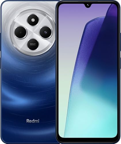 Redmi 14C 4G LTE (256GB + 4GB) Unlocked ROM GSM 6.88″ 50MP Triple Cam (Tello Mint & Global) + (Fast Car Dual USB) (Starry Blue Global Version)