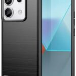 Case for Redmi Note 13 Pro Case, 2312DRA50C Case, Ultra Slim Phone Cover with Shock-Absorption Carbon Fiber TPU Rubber Protective Cases for Xiaomi Redmi Note 13 Pro 4G Black