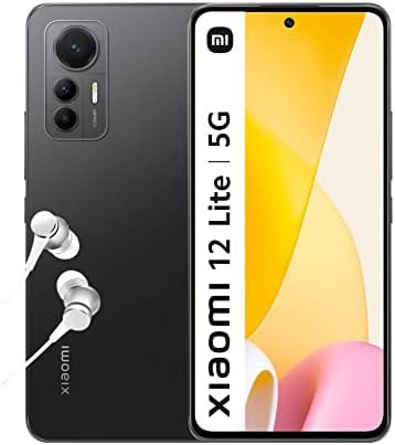 Xiaomi 12 Lite 5G + 4G LTE (128GB + 8GB) Global Version Unlocked 6.55″ 108MP Triple Camera (Tmobile Mint & Global) + (w/Fast Car Charger Bundle) (Lite Black Global)