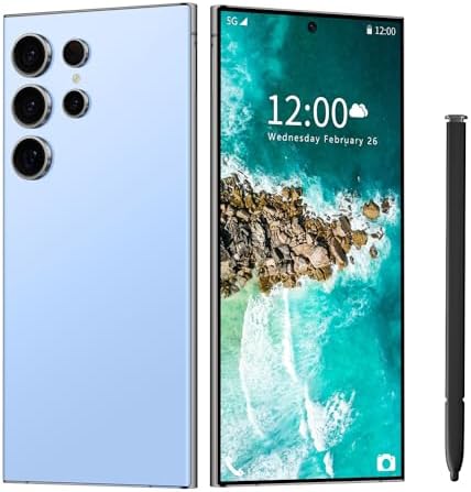 I23 Ultra Unlocked Cell Phone,Built in Pen,Smartphone Battery 6800mAh 6.8″ HD Screen Unlocked Phones,6+256GB Android13 with 128G Memory Card,Face ID/Fingerprint Lock/GPS (Blue)