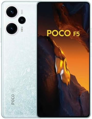 Xiaomi Poco F5 5G Dual 256GB ROM 8GB RAM Factory Unlocked (GSM Only | No CDMA – not Compatible with Verizon/Sprint) Global Smartphone Mobile Cell – White