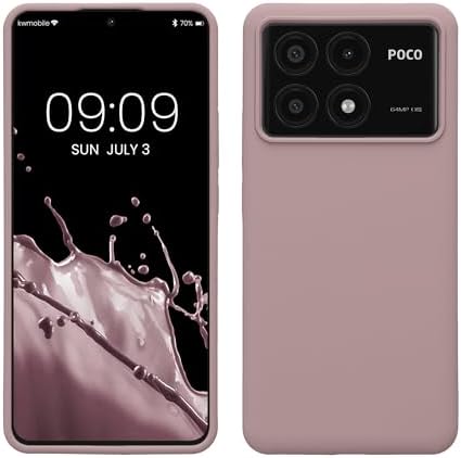 kwmobile Case Compatible with Xiaomi Poco X6 Pro 5G Case – TPU Silicone Phone Cover with Soft Finish – Nude Lilac