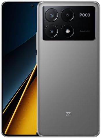 Xiaomi Poco X6 Pro 5G Global Unlocked (512GB + 12GB) GSM 6.67″ 64MP Triple Camera (for Tmobile Mint Tello Global) (Gray)