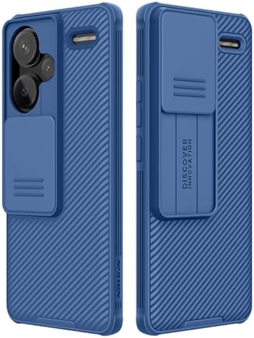 for Xiaomi redmi Note 13 Pro Plus 5G Case, Nillkin Slim case Protective Cover with Camera Protector Hard PC TPU Thin Anti-Scratch Phone Case for Redmi Note 13 pro+ Plus 5G (Note13 Pro Plus Blue)