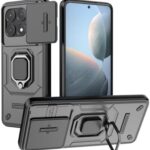 Compatible with Xiaomi Poco X6 Pro 5G 2311DRK48G Bracket Shell,with Slide Camera Lens Cover Compatible with Xiaomi Redmi K70E 5G 2311DRK48C Case Black