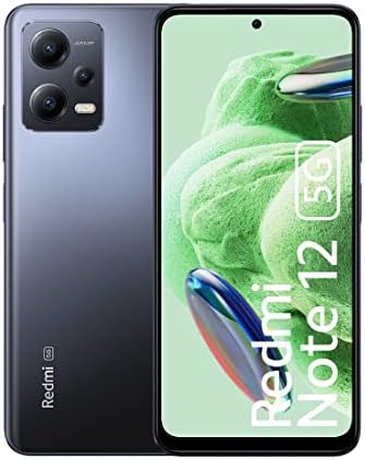 Redmi Xiaomi Note 12 5G (128GB + 4GB) Factory GSM Unlocked 6.67″ 48MP Triple Camera (Matte Black)