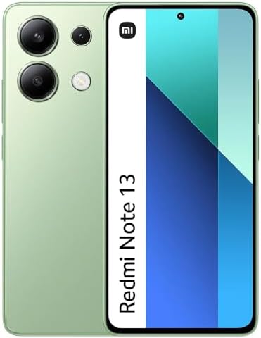 Xiaomi Redmi Note 13 4G LTE (128GB + 8GB) 6.67″ 108MP Triple (Tmobile Mint Tello & Global) Global Bands Unlocked + (Fast Car Dual Charger Bundle) (Mint Green)