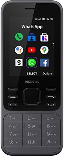 Nokia 6300 4G | Unlocked | International | WiFi Hotspot | Social Apps | Google Maps and Assistant | Light Charcoal