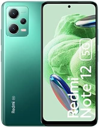 Xiaomi Redmi Note 12 5G (128GB + 6GB) Factory Unlocked 6.67″ 48MP Triple Camera (ONLY T-Moble/Tello/Mint USA Market) + Extra (w/Fast Car Charger Bundle) (Forest Green)