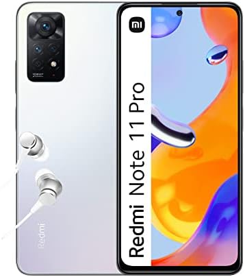 Xiaomi Redmi Note 11 Pro 4G Volte 128GB + 6GB Factory Unlocked 6.67″ 108MP Camera Night Mode (Not Verizon Sprint Boost Cricket Metro At&T) + (w/Fast Car Charger Bundle) (Polar White)