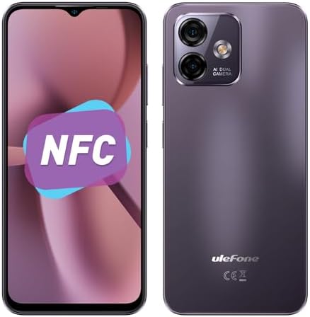 Ulefone Note 16 Pro Unlocked Cell Phone 12GB+128GB, 8-Core, 6.52″ Display Smartphone Unlocked, Android 13, 50MP AI Camera, 4400mAh Battery, Dual 4G LTE, Fingerprint Unlock, NFC Version, Purple