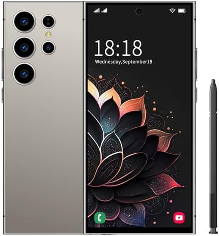 I24 Ultra Unlocked Phone,Smartphone,Built in Pen Cell Phone,6+256GB Android 13.0 Battery 6800mAh 6.82″ HD Screen,with 128GB Memory Card The Phone,Face ID/5G/Fingerprint Lock/GPS (Grey)