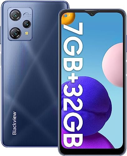 Blackview A53 Unlocked Phones, 7GB+32GB/SD 1TB Android Phones, 6.5″HD+Display, 5080mAh Battery, 3 Card Slots, 4G Dual SIM Smartphone, 12MP+5MP Unlocked Cell Phone, Face Unlock, T-mobile Cellphone, GPS