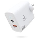 iGear Core 20: 2 in 1 PD QC 3.0 20W Dual Port Fast Charger Type C Adapter for iPad, Tablets & Android Devices, PD 3.0 Multiple Protection, Also Compatible with iPhone, Samsung and Other Smart Phones