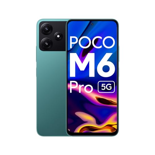 POCO M6 Pro 5G (Forest Green, 6GB RAM, 128GB Storage) | Snapdragon 4 Gen 2 | 6.79″ Large Screen with 90Hz Refresh Rate | 50 MP Dual AI Camera