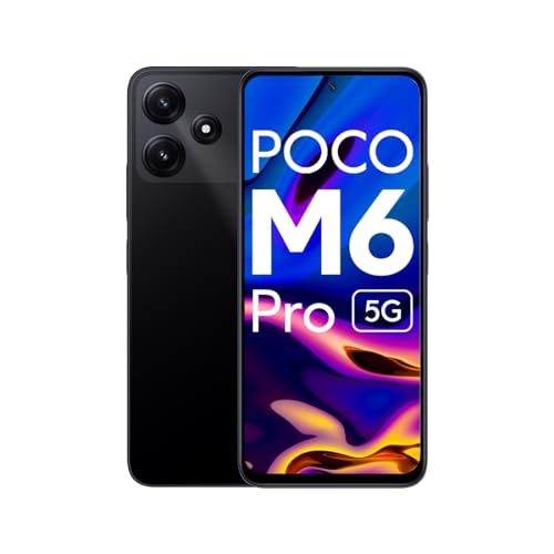 POCO M6 Pro 5G (Power Black, 4GB RAM, 128GB Storage) | Snapdragon 4 Gen 2 | 6.79″ Large Screen with 90Hz Refresh Rate | 50 MP Dual AI Camera